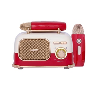 [중국에서 온 다이렉트 메일] Sing Bar 미니 노래방 스피커 듀얼 마이크 오디오 빨간색 무선 듀얼 사람 Bluetooth/TF 카드 듀얼 모드 노래방 음향 효과 9가지