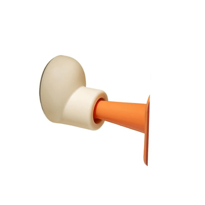 Cute Door Stopper, Anti-collision And Windproof Door Stopper, Safety Door Card Holder,White Orange * 1 Piece