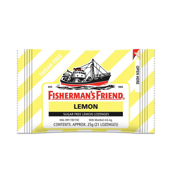 【馬來西亞直郵】 英國 FISHERMAN'S FRIEND 漁夫之寶 檸檬味潤喉糖止咳糖 21粒裝