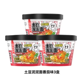 [중국 직배송] 하이디라오 감자면, 진한 토마토맛, 111g * 3인분, 튀기지 않고 간편하고 빠르게