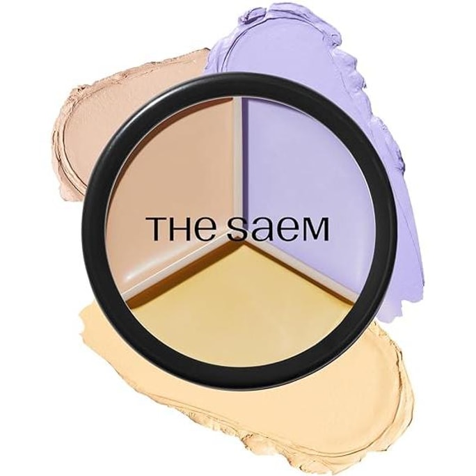 Cover Perfection Triple Pot Concealer, #04 Tone Up Beige, 0.16 oz【3-in-1 Multi-Purpose Coverage】