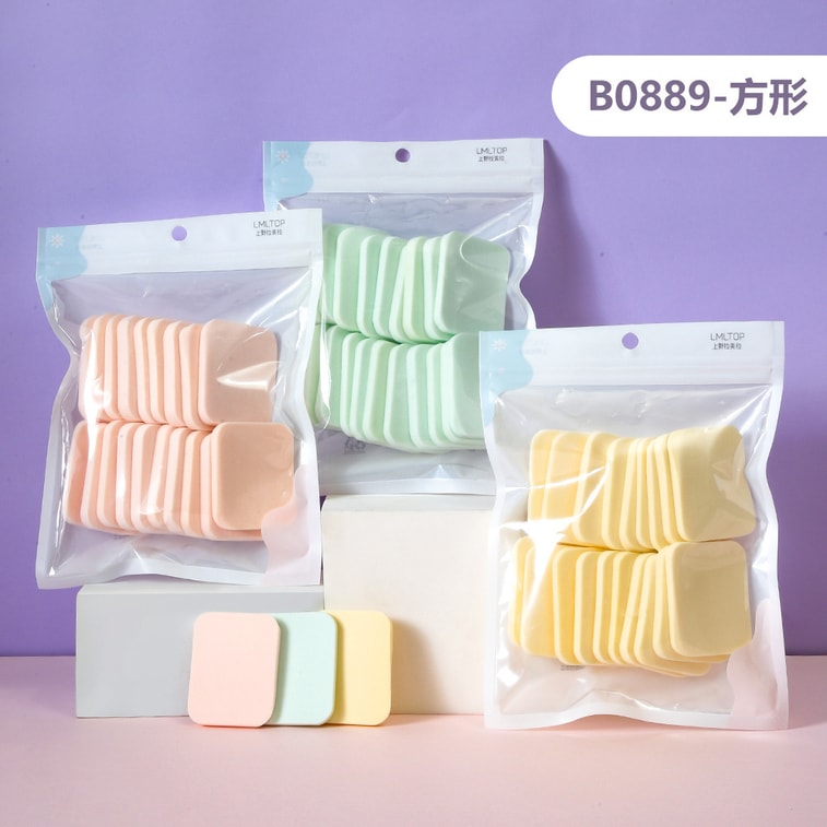 【中國直郵】 上野拉美拉 泡水大細膩海綿撲 圓形粉撲20片/袋(隨機色) 4