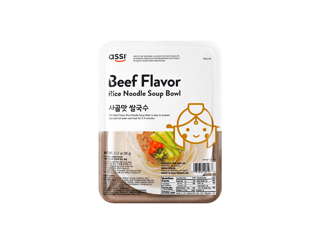 ASSI Rice Noodle Soup Bowl - Anchovy Flavor 3.17oz (90g) - Just
