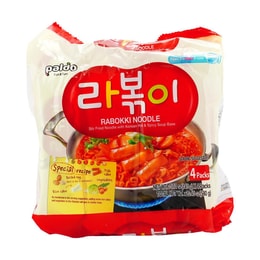 Rabokki Ramen Instant Noodle With Hot Soup Base 4pc, 20.45 oz