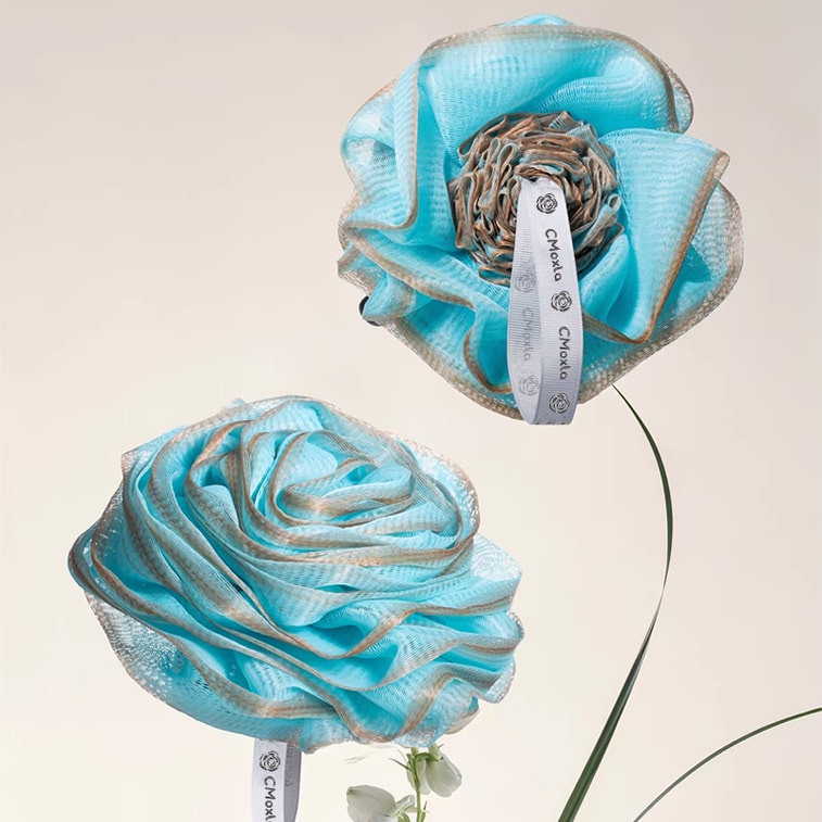 水月秦淮 【配套精美禮盒】加大加厚75G雲朵沐浴球1個 洗澡沐浴球 兒童寶貝muji澡花【3秒快速起泡、泡沫綿密洗浴球、超柔軟細密網孔浴花】 5