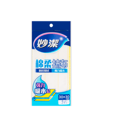 台湾妙洁 棉柔抹布 30*30cm 3片装