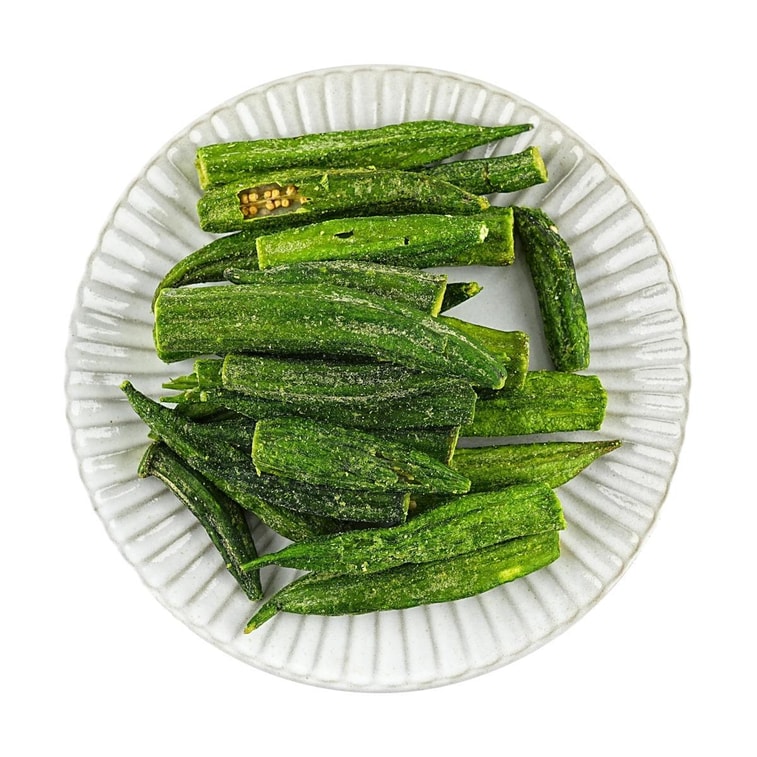 Okra Crisps 3.53 oz *3【3 Packs】【Healthy Vegetable Snacks】 5