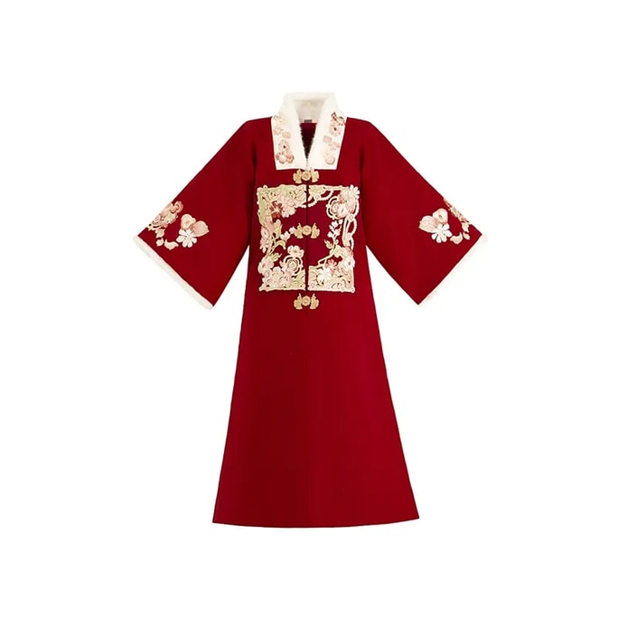 New Autumn And Winter Plush And Thickened Original Hanfu Red S