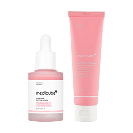 韩国MEDICUBE美蒂秋芙 PDRN多肽粉嫩修护面霜 50ml + PDRN粉红胜肽精华 30ml 焕白提亮 紧致弹力 舒缓镇静泛红 敏感肌适用【超值装】