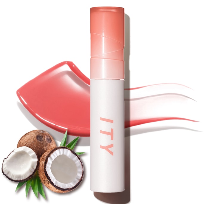ITY Lip Gloss Plumper  Lip Stain Moisturizing Coconut Scent Lipstick Jelly Texture 0.09 oz in Baby Apricot