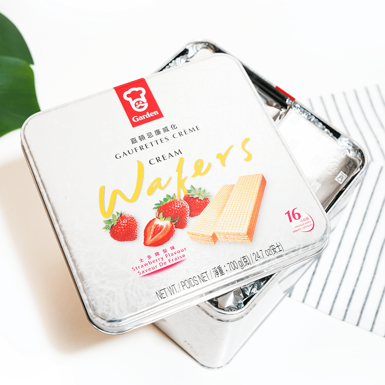 香港GARDEN嘉頓 夾心威化餅乾禮盒 草莓口味 16份裝 700g 7