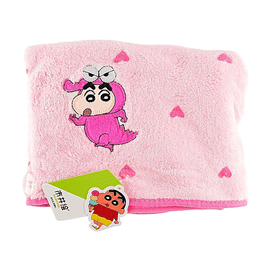Crayon Shin-Chan Colorful Print Hair Drying Cap, Pink, Quick-Dry Microfiber