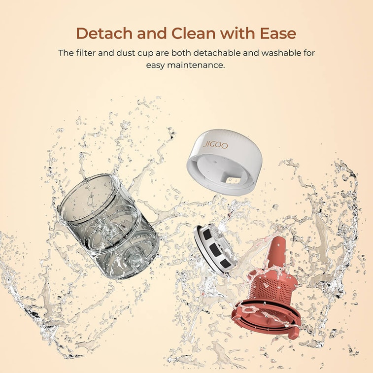 J200 Dust Mite Mattresses Vacuum Cleaners, with Integrated Dual Cups, 13KPa Suction, UV Light, 60℃ Hot Air, LED Display 13