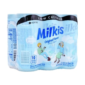 밀키스 저칼로리 크리미 소다 오리지널 요거트 맛 8.45 fl oz*6팩