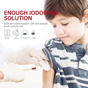 尚官 一次性碘伏棉棒消毒液 碘伏棒 碘伏棉 医用级 【多场景全能消毒】 伤口消毒【擦伤碰伤 护理碘酒 消毒棉签】独立包装 家用 出行 便携 50支/盒