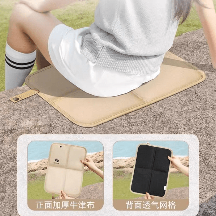 【中国直送】上官上宮アウトドア折りたたみ式シートクッション、厚手の防湿マット、防水・携帯可能、芝生でのアウトドアキャンプに最適、オリーブグリーン、26×36cm×1個 3