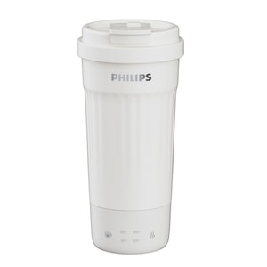 飞利浦 电热保温杯400ml  - 4档调温/2档恒温  6小时长效保温  100-240V全球电压  白色(附转换插头)