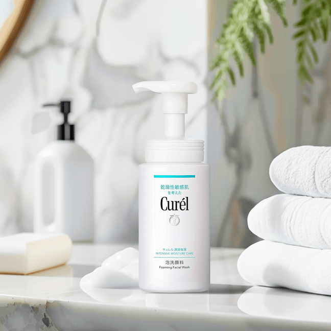 日本KAO花王 CUREL珂润 润浸保湿洁颜泡沫洗面奶 150ml 无皂基 敏感肌可用