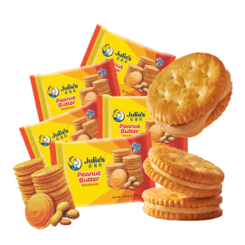 【中国直送】ジュリーズ ピーナッツバターサンドイッチクッキー（52.5g×12袋） - マレーシアから輸入。