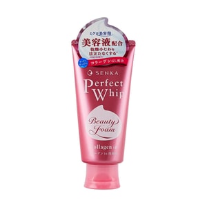日本SHISEIDO資生堂 SENKA珊珂洗顏專科 蠶絲膠原泡沫潔面膏 膠原蛋白洗面乳 溫和滋潤 120g