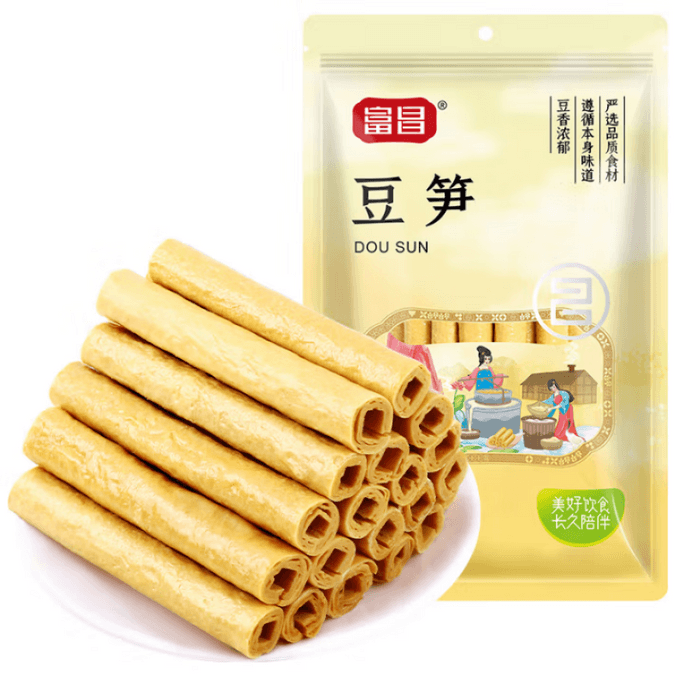 [중국 직송] 푸창콩순 500g 두부껍질, 두부껍질, 콩힘줄대, 콩대, 콩줄기, 볶음, 냉탕재료를 넣지 않은 수제 콩순