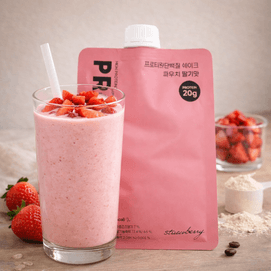 韓國PROTEEONE 蛋白質奶昔 蛋白質代餐粉 40g #草莓口味 健身高蛋白 營養補充 飽腹感強 便捷攜帶裝【Oliveyoung爆款】【每包含20g蛋白質】