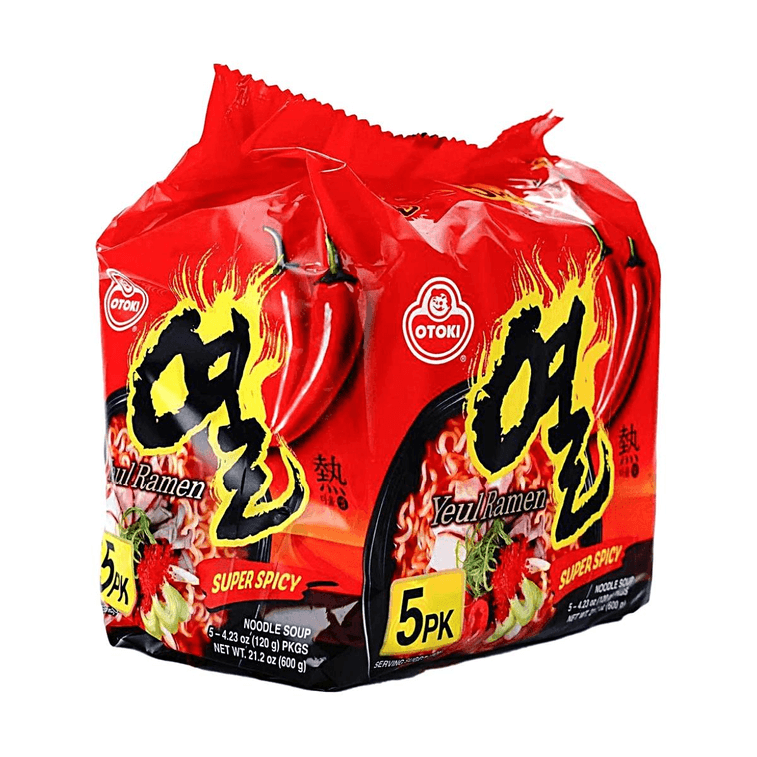 Super Spicy Korean Yeul Ramen - Instant Noodles, 5 Pack, 4.23 oz 4