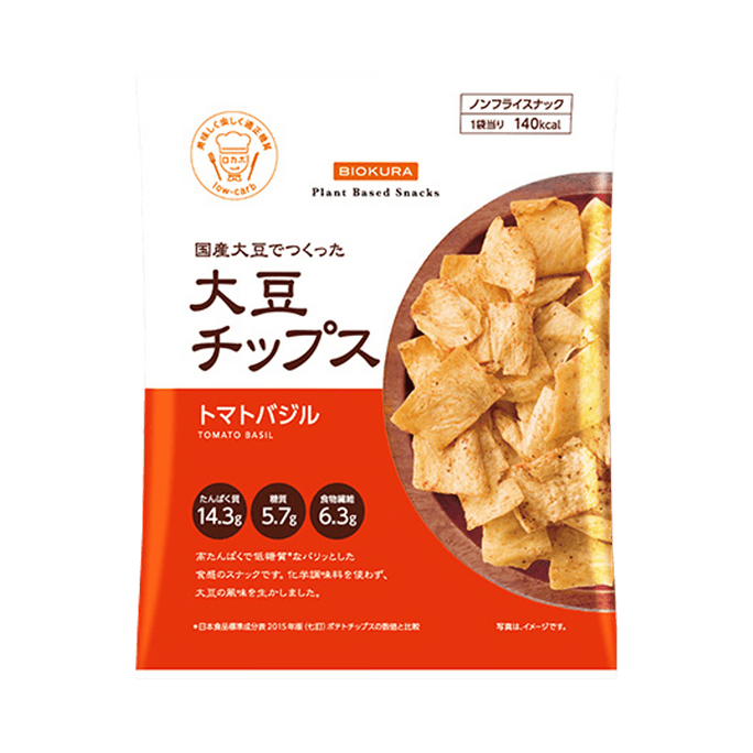 日本BIOKURA大豆薯片番茄羅勒風味 35g