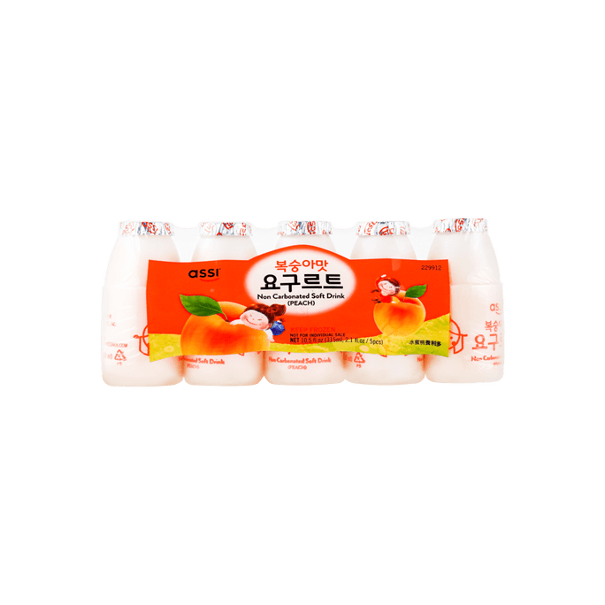 【冷冻】韩国ASIA 乳酸菌饮料 桃子味 315ml 【韩国养乐多】