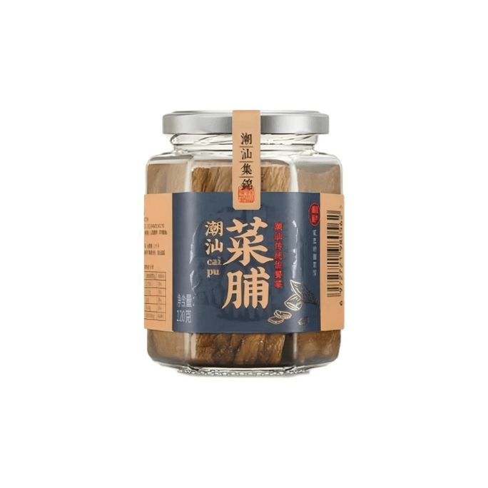 潮汕集锦 3年古漬け大根の漬物、食欲をそそるパリパリ大根の漬物、潮汕特産品、ご飯のお供、混ぜご飯用小菜、塩漬け野菜【菜脯】220g*1本