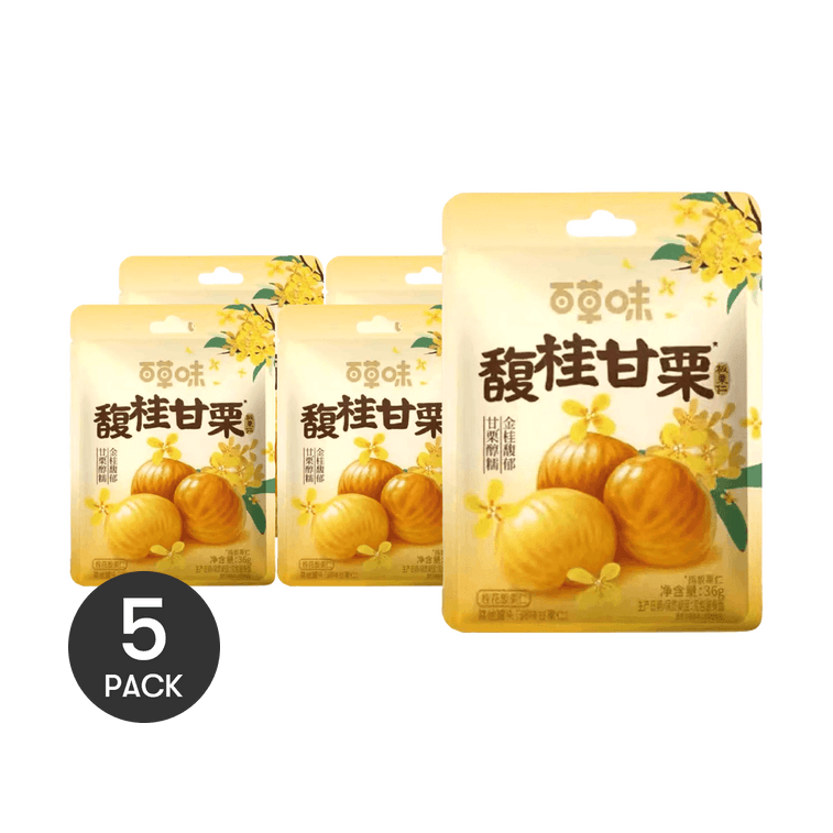 百草味 馥桂甘栗 桂花板栗仁 即食栗子  36g *5【5份超值装】【馥郁花香 粉糯甘甜】【配料干净】【季节限定】 4
