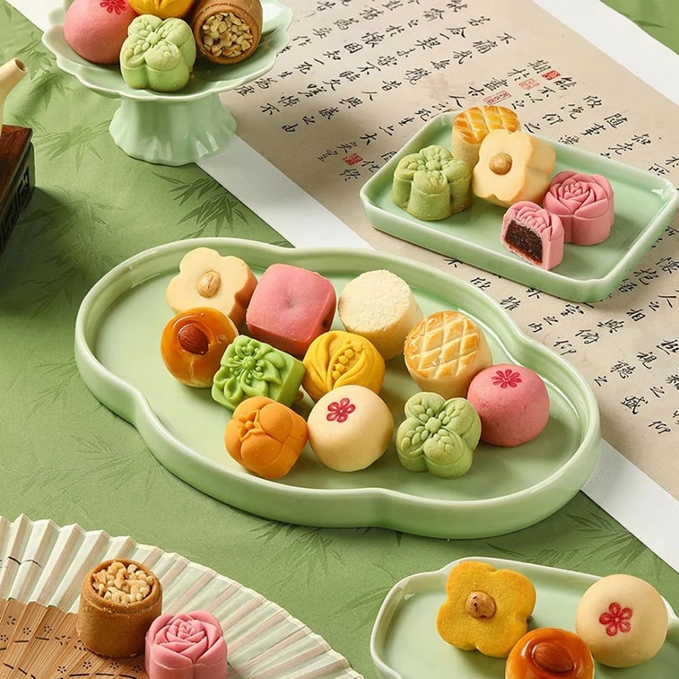 Tang Palace Culinary Record Mooncake Pastry Gift Box,24pieces 17.71 oz【Red Bean+Coconut Hazelnut+Cocoa+Lychee Pineapple】 - Image 4