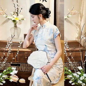 【中国からの直送】HSPM 新作 中国風 レトロ フルオープンフロント チャイナドレス ムチャ S