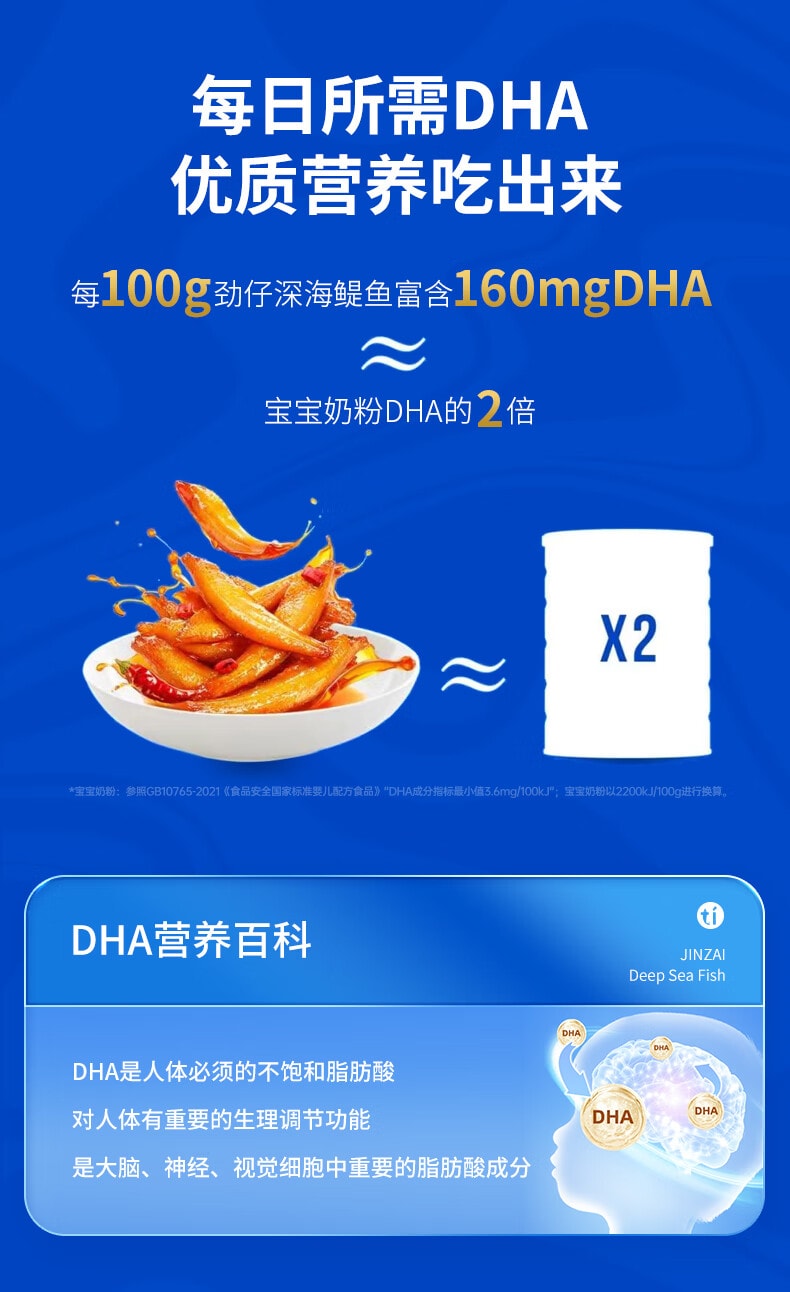 【中國直郵】 勁仔 深海鳀魚小魚仔小魚乾 DHA高蛋白 健康即食海味零食湖南特產 經典香辣味 58g