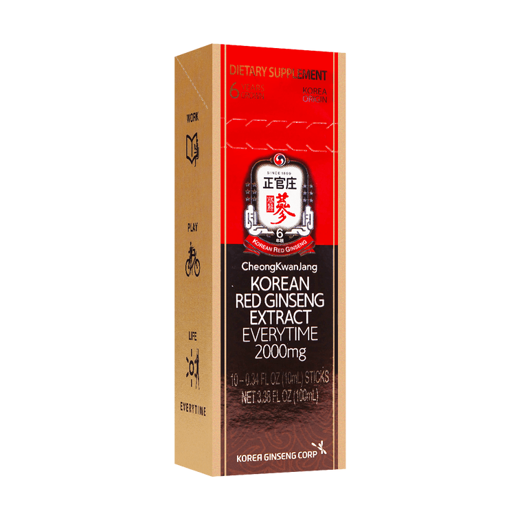 에브리타임 한국산 홍삼 추출물 2000mg 건강기능식품, 10정/상자 *2 - 1정당 10kcal【실물팩】 14