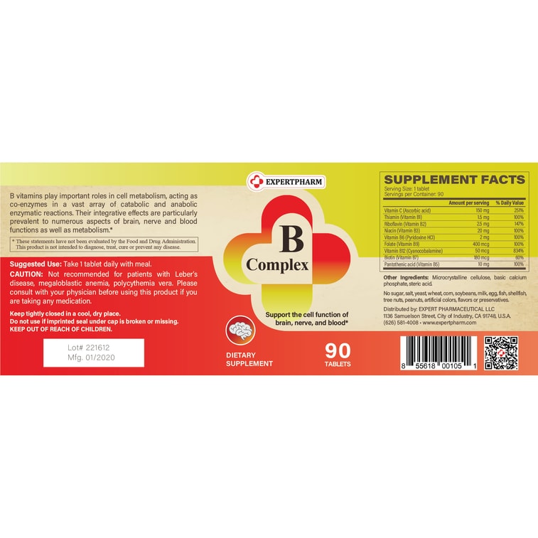 Vitamin B Complex 90 Tablets 1