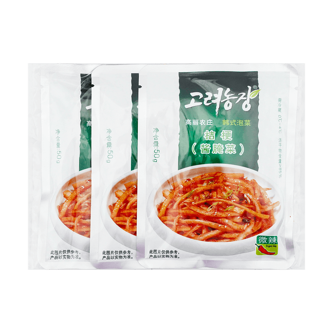 高丽农庄 韩式泡菜 桔梗 三连包 微辣 150g【 下饭菜 酱腌菜 】