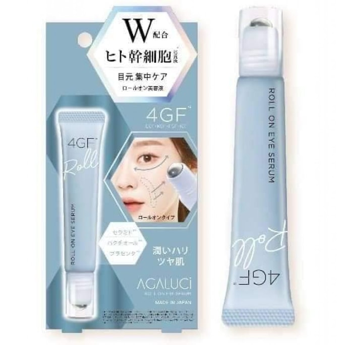 日本 Beauty World 4GF W幹細胞 滾珠型美容精華液 眼霜滾珠筆 10ml