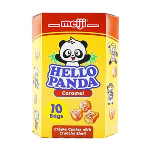日本MEIJI明治 HELLO PANDA 熊貓餅乾 焦糖奶油夾心 258g