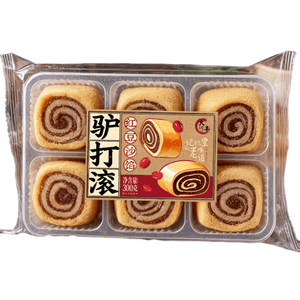 【中國直郵】 大純豐 驢打滾 紅豆沙餡 紅豆沙面捲 北京傳統糕點 紅豆麻薯 中式地方特色特產充飢小點心 300g【軟糯香甜 豆香四溢】【爽口不膩 濃鬱米香】