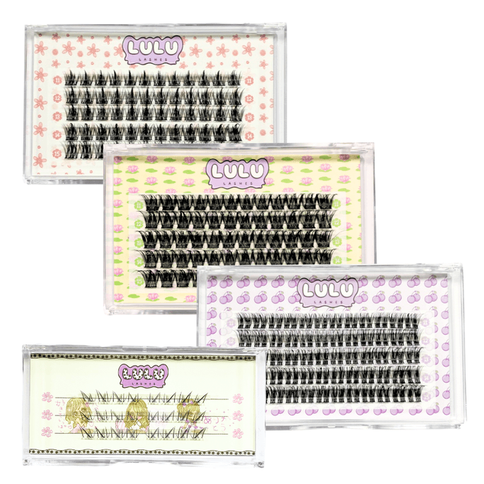 200Pcs Gift Set - Asian Beauty Lash Gift Set – 4 Styles, 4 Boxes Designed for East Asian American looks (, Japan, Korea) with a light Western glam effect. Includes Shibuya ‘Kitten’ Lower Las