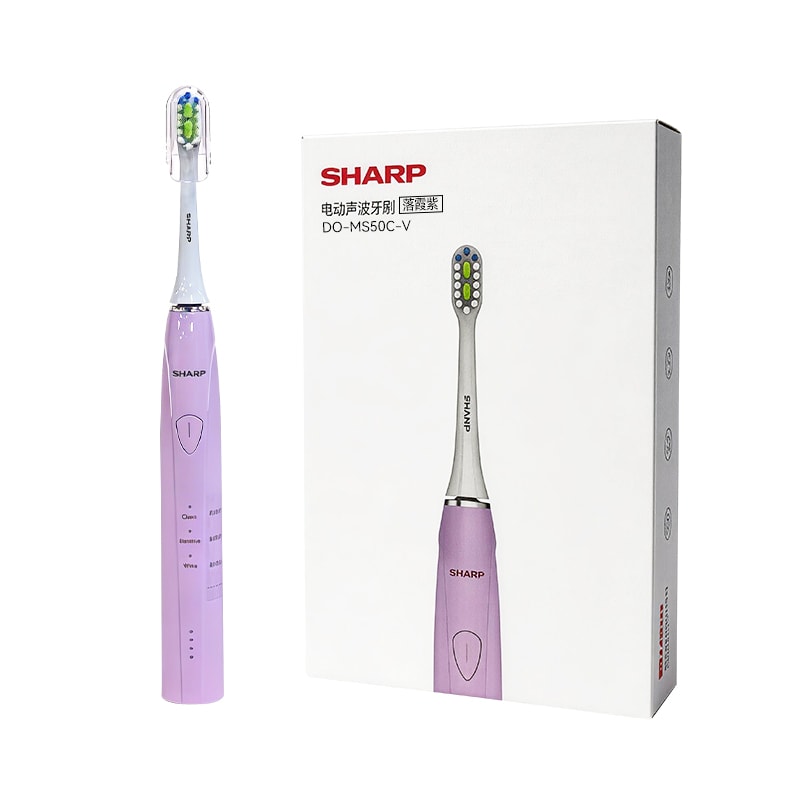 SHARP Sonic Electric Toothbrush, Sunset Purple, DuPont soft