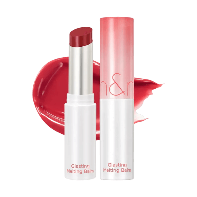 Glasting Melting Lip Balm - Moisturizing & Shiny Lip Balm with Nourishing Lip Oil #04 Hippie Berry