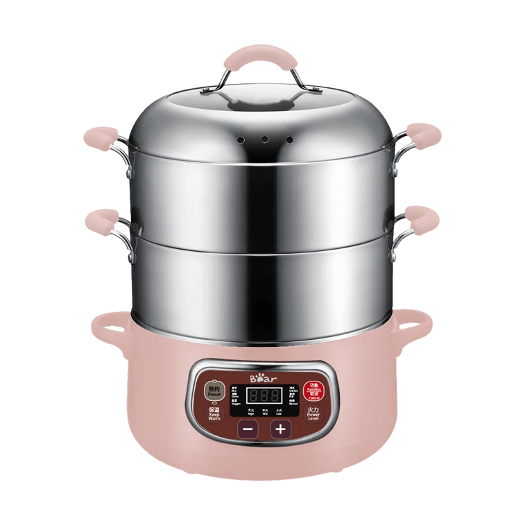 BEAR小熊 电蒸锅 8L大容量蒸煮锅 双层蒸笼 蒸饭蒸菜蒸馒头 DZG-A80A2 4