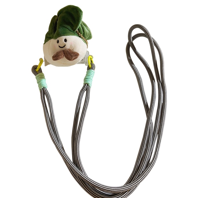 New Cute Creative Vegetable Doll Back Clip Phone Rope Cabbage Figurine Back Clip+Striped Long Rope F