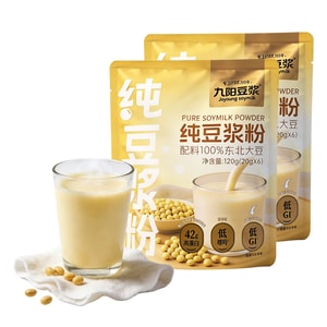【中国からの直送】Joyoung 豆乳 純粋豆乳パウダー 120g×2袋。中国東北地方産の大豆を使用し、高タンパク質で朝食に最適です。