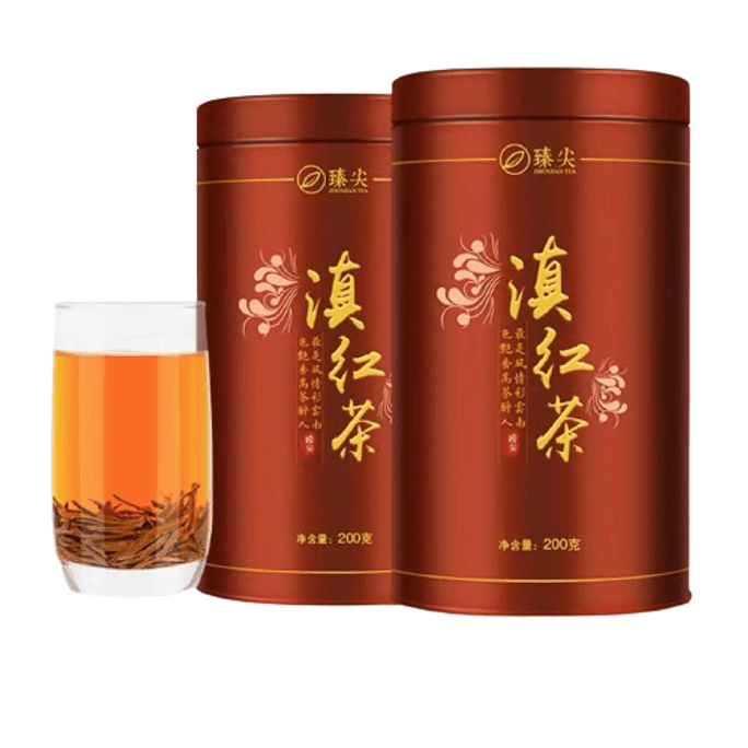 [중국에서 직접 메일] Zhenjian Dianhong 차 운남 Fengqing Dianhong 홍차 특별 강한 맛 차 영양 정통 위장 고대 나무 홍차 스스로 마시십시오 400g/can