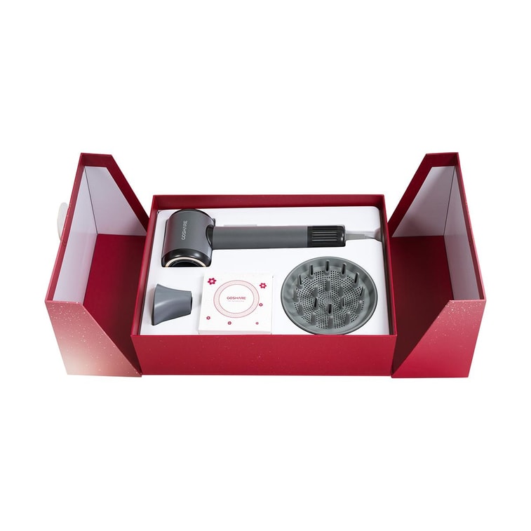 COSHARE 負離子高速吹風機 角鯊烷精華環護髮 保護頭皮髮絲健康 柔順不傷髮 HD10U-PRE 8/cs #黑色【高配禮盒版】 8
