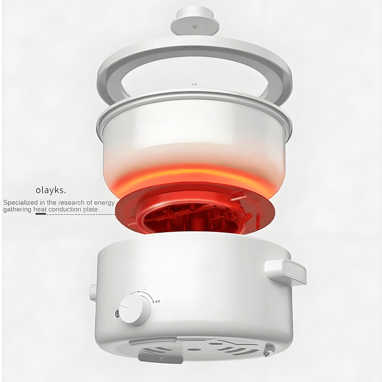 Electric Hot Pot with Steamer Basket – 2L Non-Stick Multi-Function Cooker | 100–120V | Perfect for Dorms & Small Spaces 12