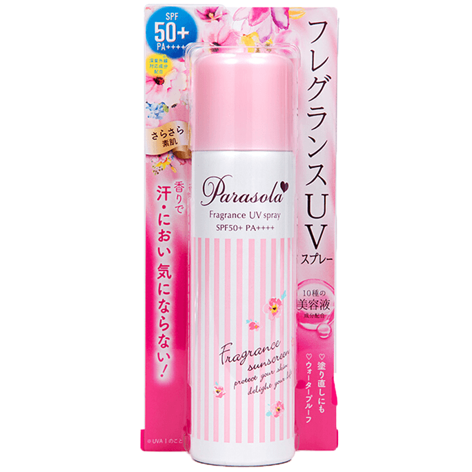 ナリス スーパーウォータープルーフ ポプリ 日焼け止めスプレー、防水・防汗 SPF50+/PA++++、90g、ピンクの香り